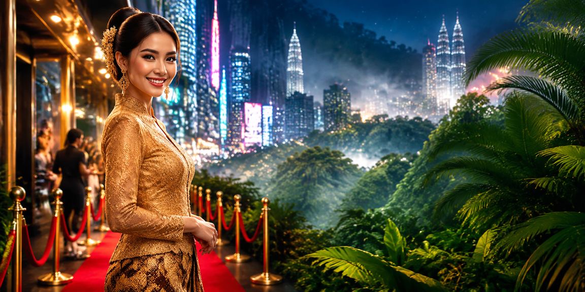 Wanita bergaya kebaya di Kuala Lumpur menikmati pertaruhan kasino dalam talian yang mewah