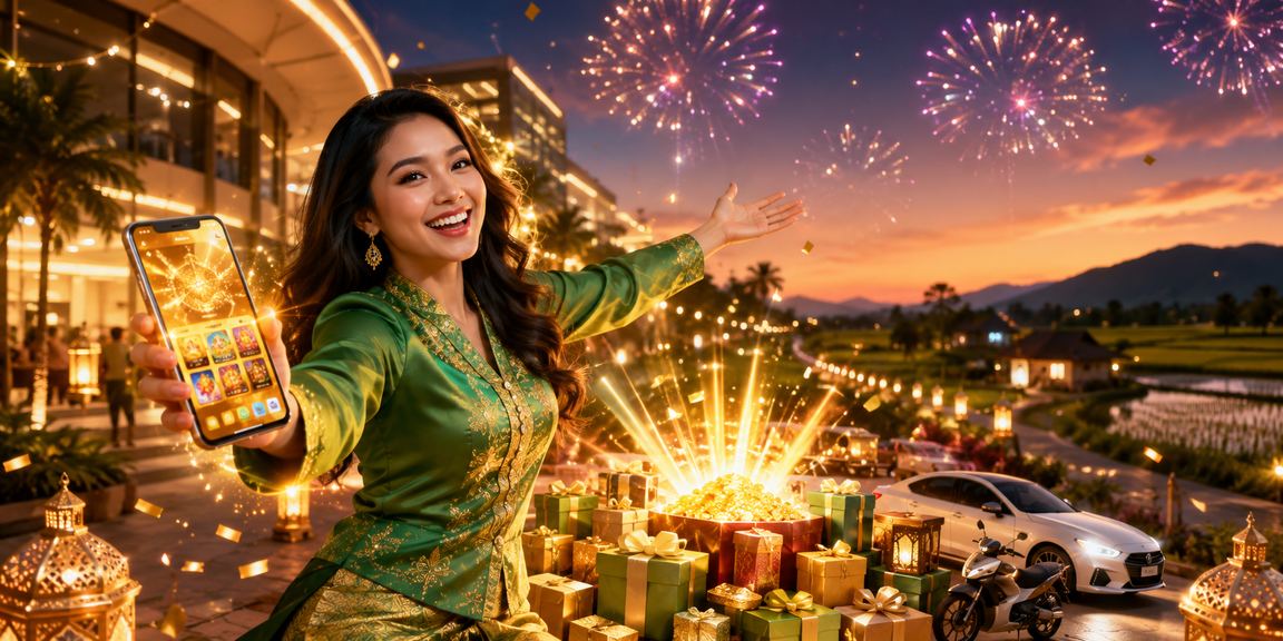 Suasana perayaan Hari Raya pada aplikasi kasino Malaysia 330e yang meriah dan mesra pengguna